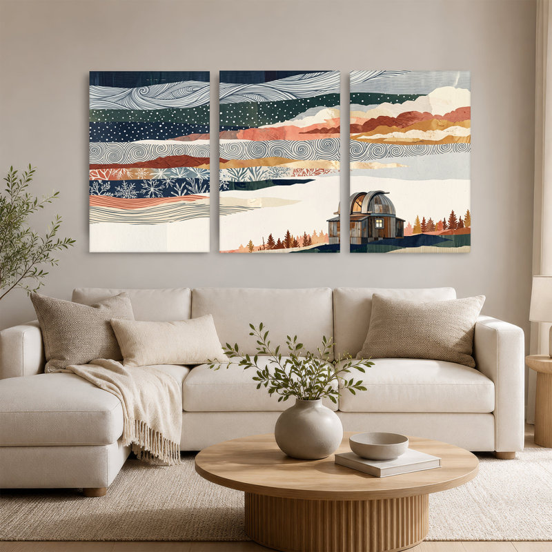 Ensemble de 3 toiles sur toile, H 18 po x l 12 po x 3 pièces