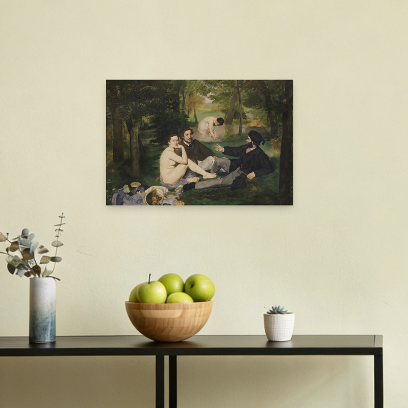 Le Déjeuner sur l'herbe, 1863 - Estampe d'art mural contemporain abstrait impressionniste représentant des fruits de la forêt