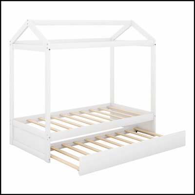 Charming House Bed with Trundle, Perfect for Creating a Cozy and Stylish Sleeping Sanctuary