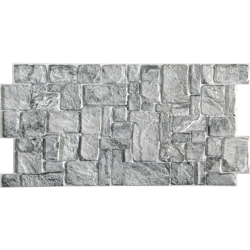 19" x 39" 3D Wall Panel (5-Pack), Grey