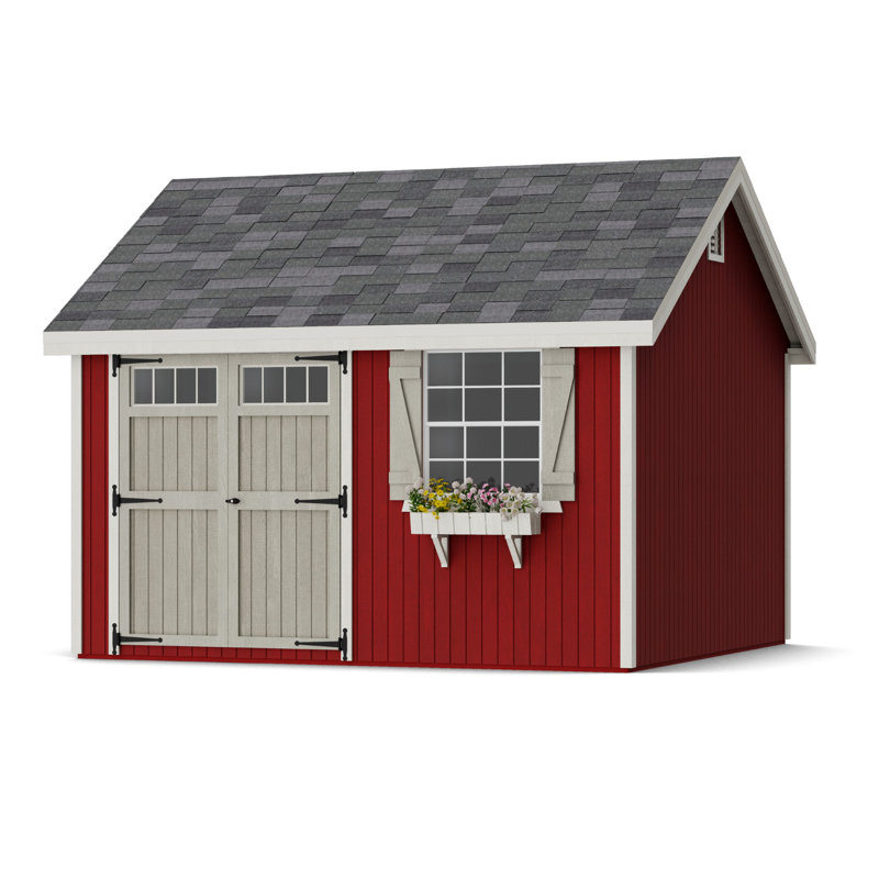 Colonial Pinehurst Outdoor Wood Storage Shed, Yes, 12' x 12'