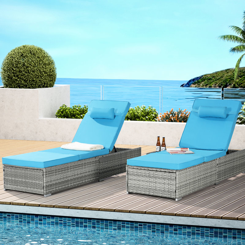 Gray Patio - Waterproof Cushions, Rust- Frame, Breathable Fabric, Outdoor Use Pe Furniture Deck Chair , Comfortable, Hand Woven, Waterproof, Protected, & Garden