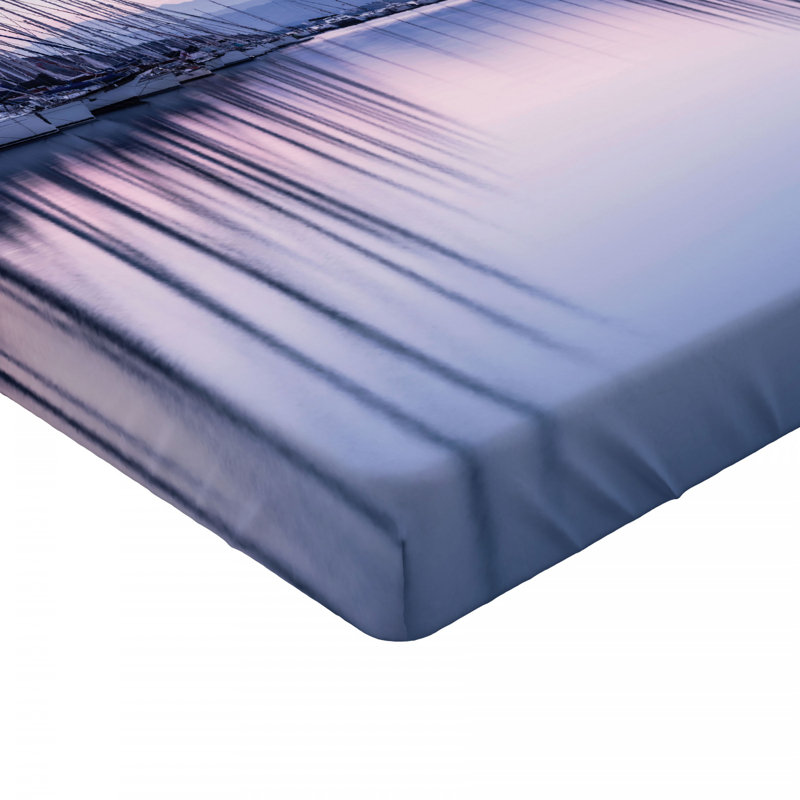 Microfiber Patterned Fitted Sheet, Queen Fitted Sheet