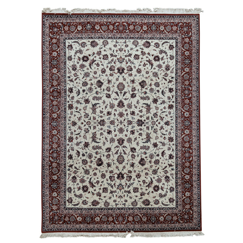 Tapis rouge noué à la main de haute qualité