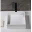 Lavabo de salle de bain vasque carré blanc mat