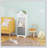 Kids Dollhouse Bookcase with Storage, 2-Tier Storage Display Organizer, Toddler Bookshelf with Collapsible Fabric Drawers for Bedroom or Playroom