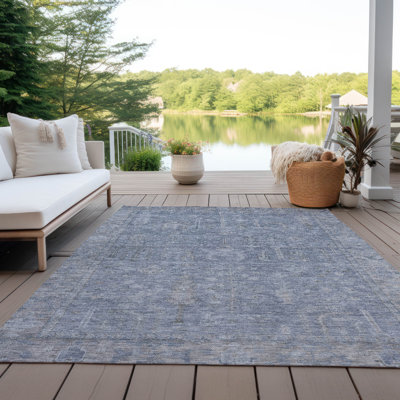 Tapis intérieur / extérieur bleu Zia 