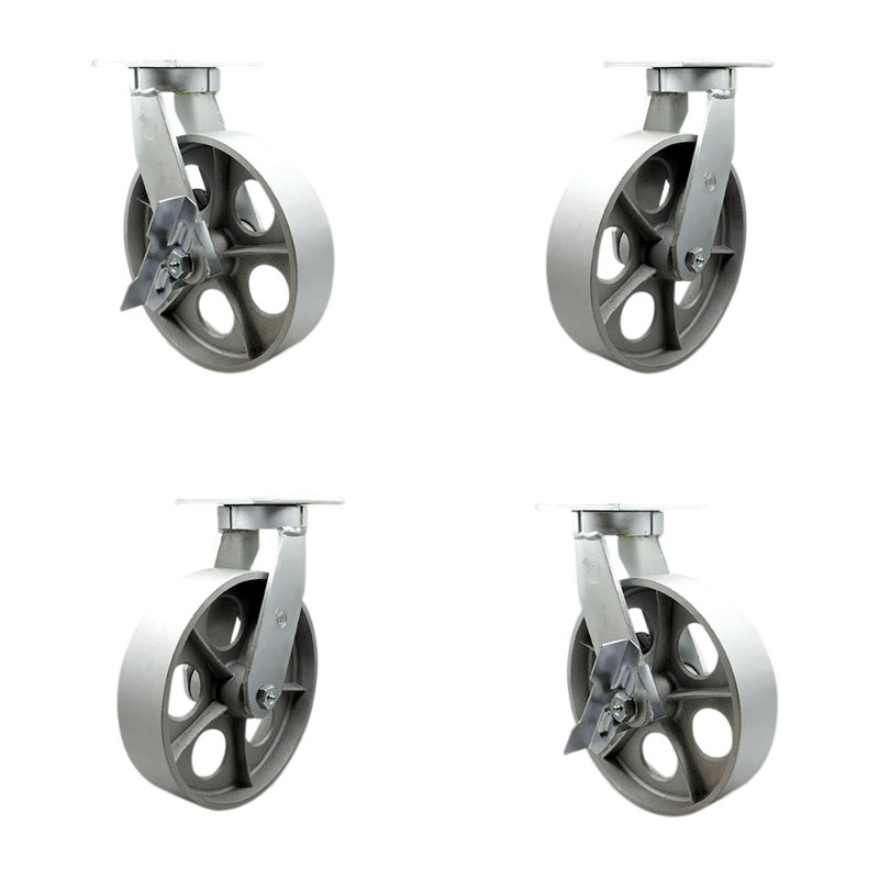 Ensemble de roulettes robustes en fonte 4 pièces 4 pièces