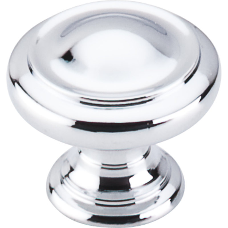 Dome 1 1/8" Diameter Round Knob, Polished Chrome