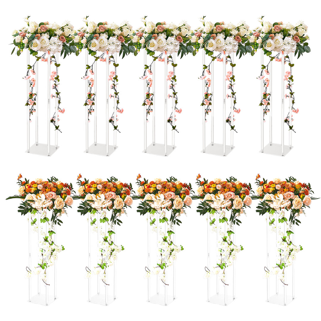 VEVOR 23.6inch High Acrylic Wedding Flower Stand Floral Display Racks (Set of 10) VEVOR