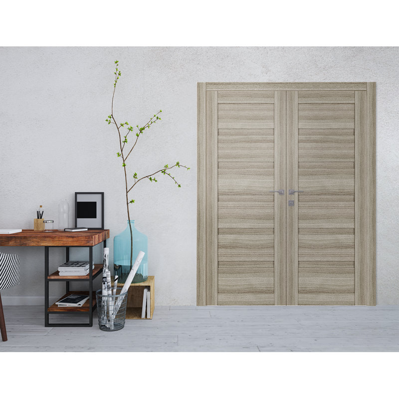 Porte standard en bois manufacturé massif lambrissé Louver, Pin, 17,75 po x 83,23 po