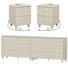 Ensemble de commodes et de tables de chevet 2 en 1 Lysiane, 3 pièces