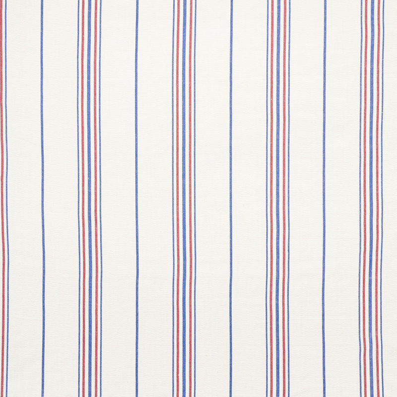 Scarset Stripe Fabric, Blue/Red