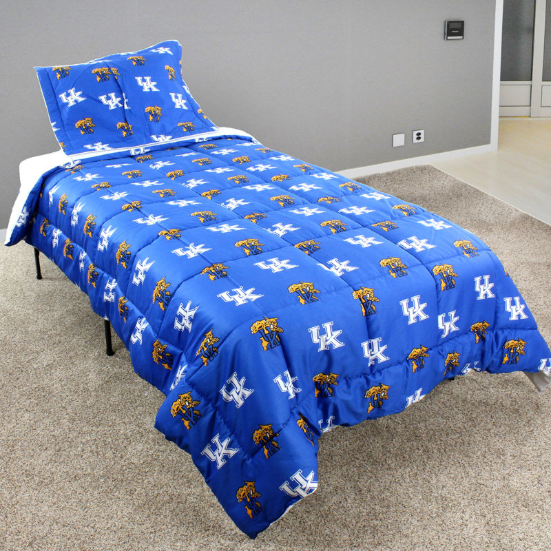 NCAA Sateen Comforter, Full Comforter + 2 Standard Shams, Kentucky