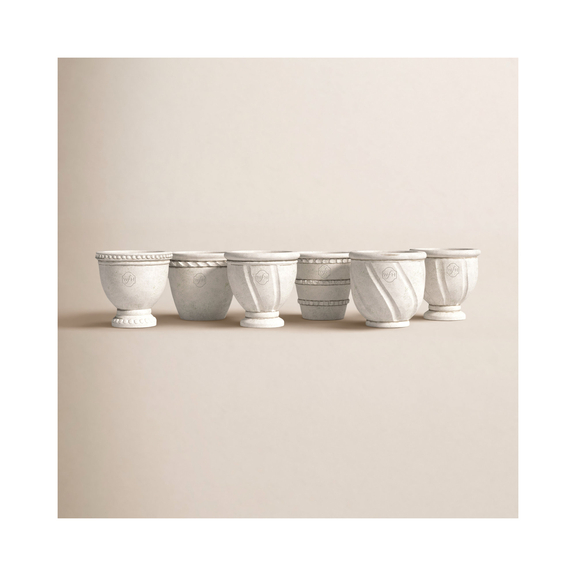 Griffith Handmade Clay Urn Planter Set