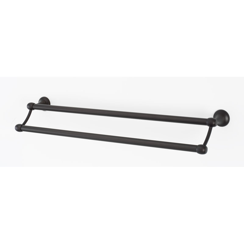 Barre à serviettes murale double 26 "Royale, Bronze chocolat
