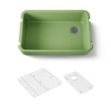 Ironridge 34" Undermount Single-Bowl Farmhouse Cast Iron Kitchen Sink with Apron Front