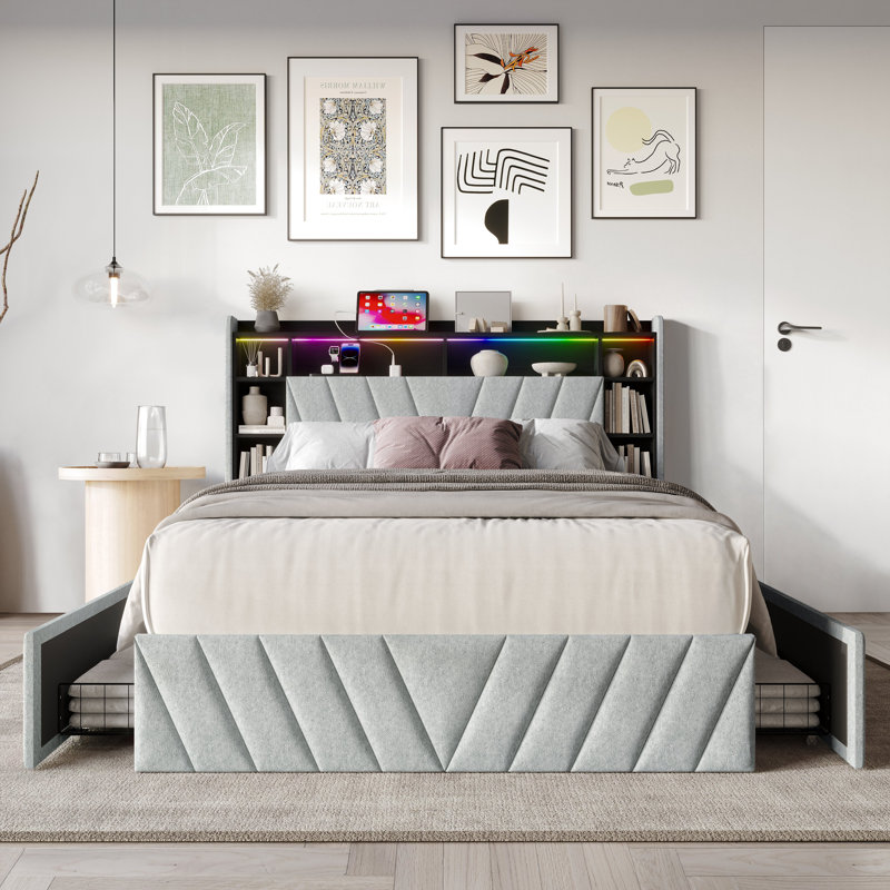 LIT PLEINE GRÈCE EN CHENILLE GRIS CLAIR, LIGHT GREY, FULL