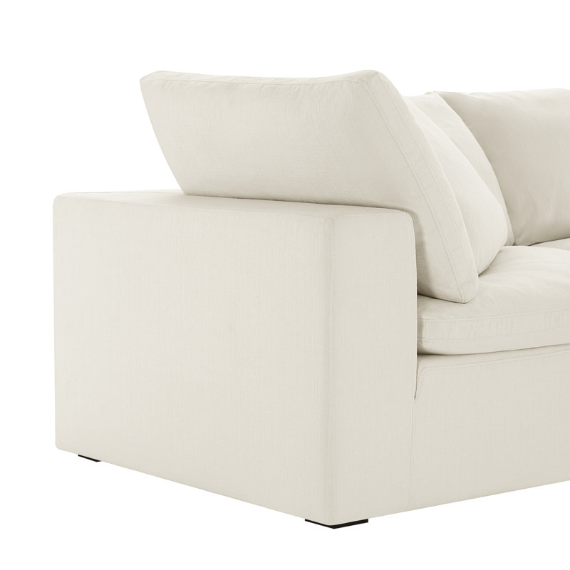 Canapé modulaire 4 pièces Calana Luxe, 4 pièces (2 d'angle, 1 sans accoudoirs, 1 repose-, Coton Flannigan
