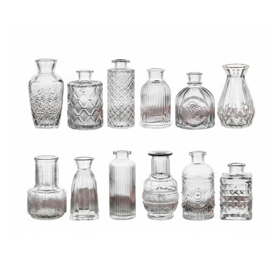 Glass Decorative Bottle - Set of