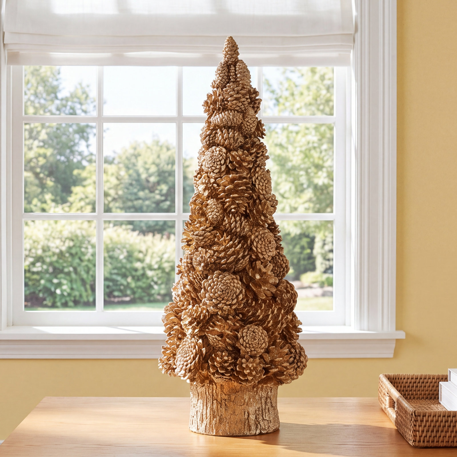 16" Resin Pinecone Tree