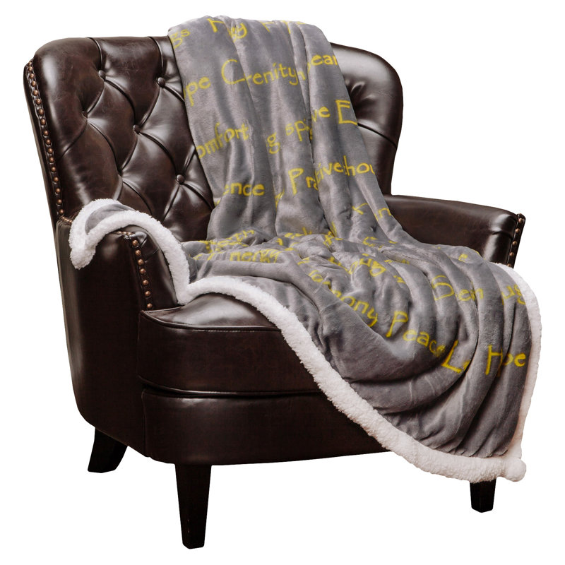 Maroon Reversible Faux Fur and Sherpa Throw Blanket
