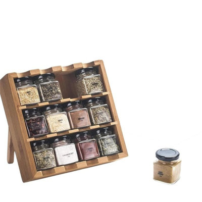 Freestanding Spice Jar & Rack Set