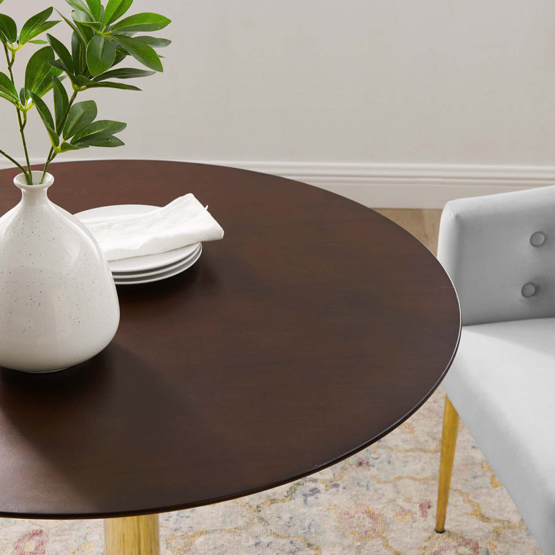 Modway Verne Dining Table, 35" W x 35" L, Cherry