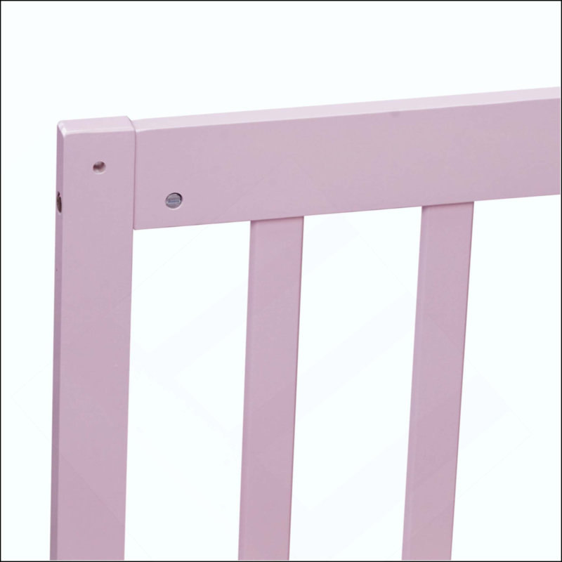 Lit de plancher avec clôture sans porte, lit de plancher en bois d'hévéa avec barrières de sécurité