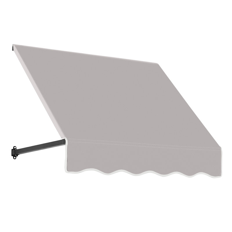 Auvent fixe en tissu acrylique rétro Awntech Dallas, H 24 po x l 52,5 po x P 42 po, Gris