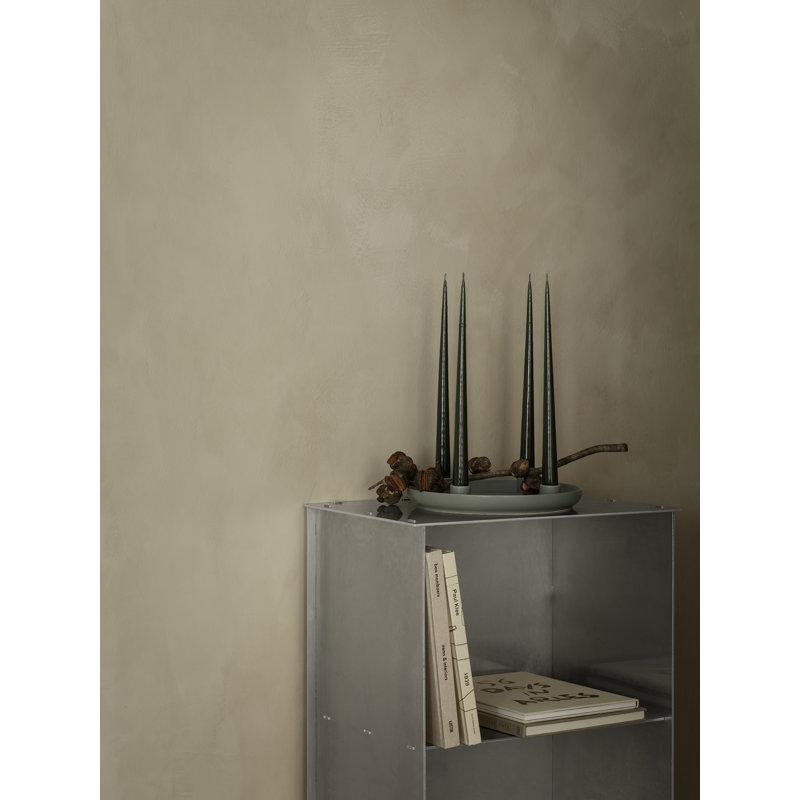 Advent 1.38" Stoneware Tabletop Candelabra, Duck Green