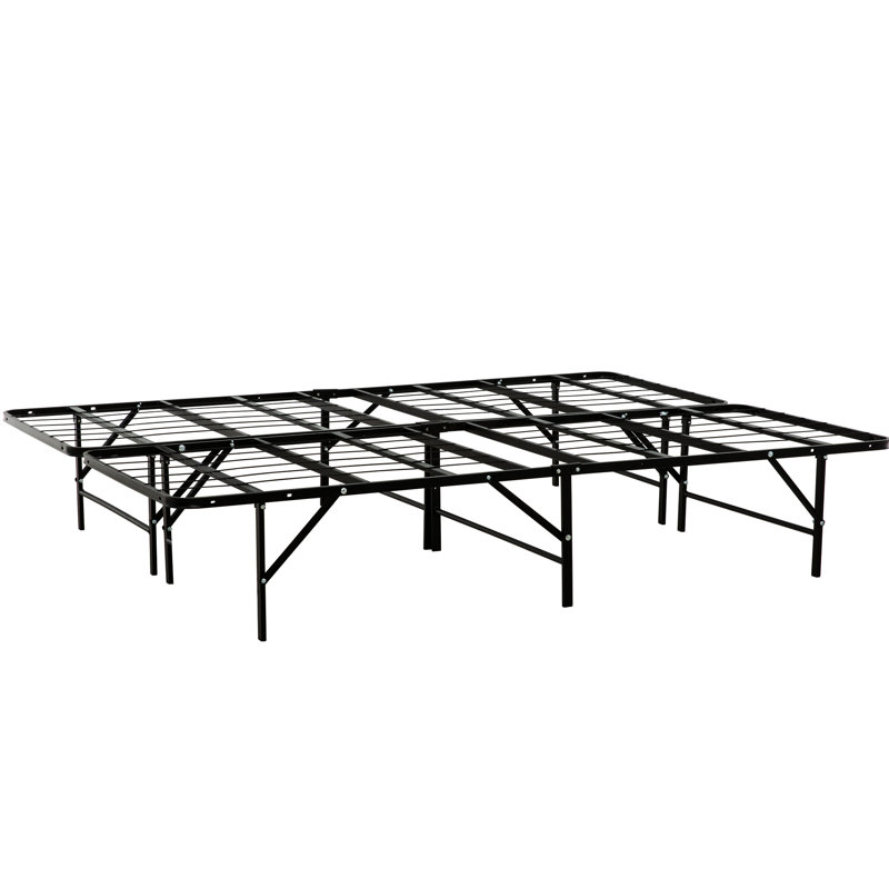 Full Size Metal Foundation Bed - Bedroom Frame, Excellent Mattress Support Platform Strong