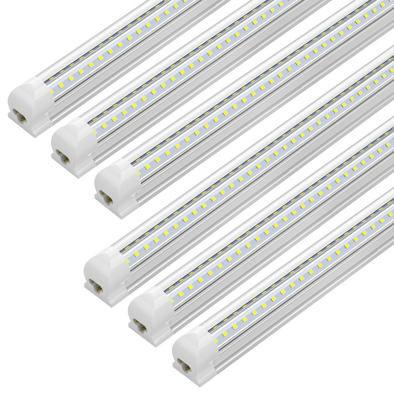 T8 8FT, 9000LM, éclairage de magasin à DEL intégré, éclairage à 270 degrés, 6000