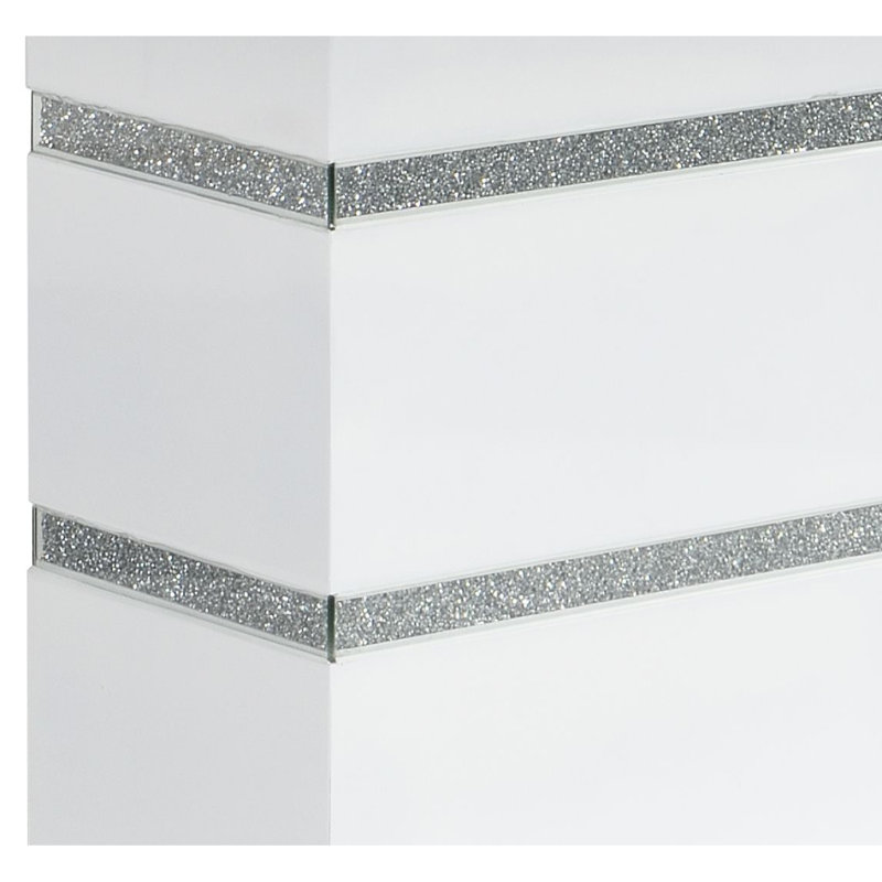 Table de salle à manger Vinna, Blanc, 38"H x 63"L x 42"W
