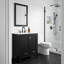 Armoire de salle de bain autoportante verte avec plateau en céramique, organisateur de porte et tiroir de séparation-608046728-608046730