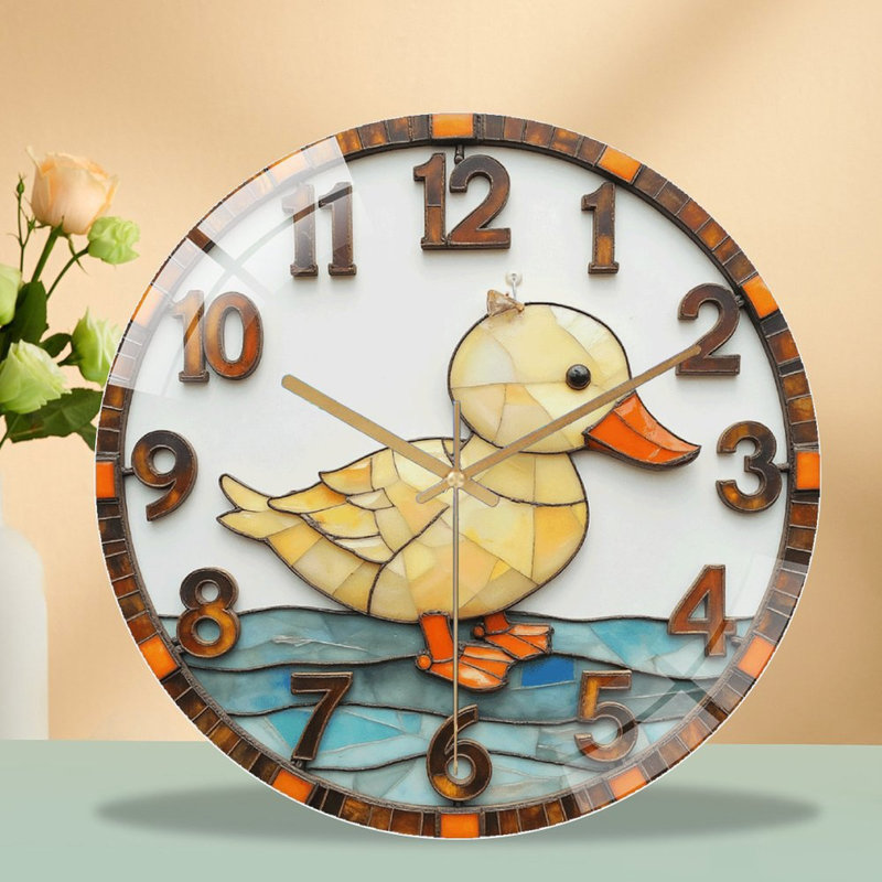 Horloge murale en mosaïque Duck Design