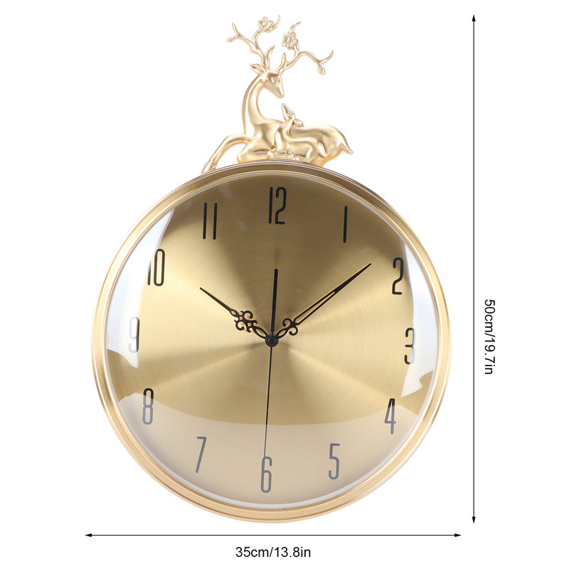 Horloge murale ronde à pendule silencieuse pour le salon