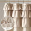 Rideau de douche Grace Beige Uni à volants simples 72x72''-32740821-125588364