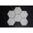 Bianco Dolomite 4" Hexagon Glossy