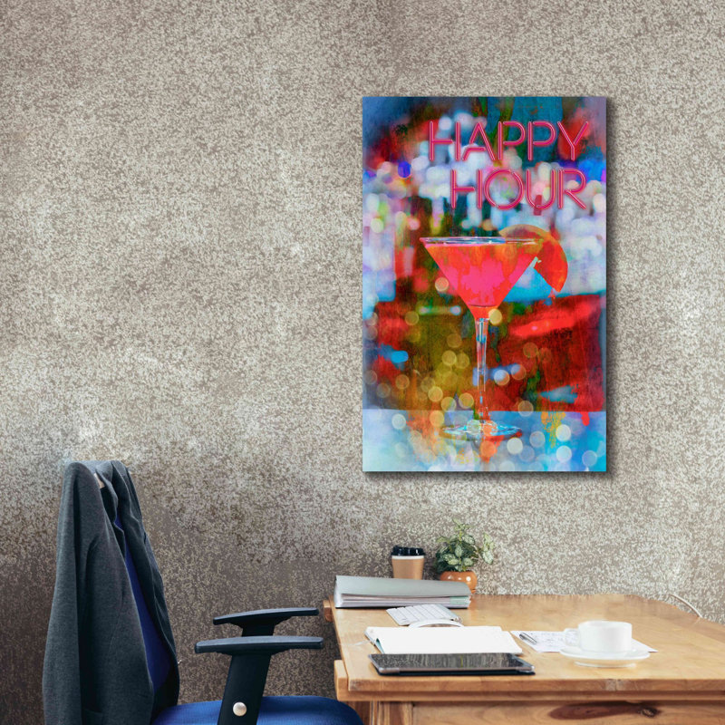 «Happy Hour» par Andrea Haase, estampe numérique sur toile, H 40 po x l 26 po x P 1,5 po