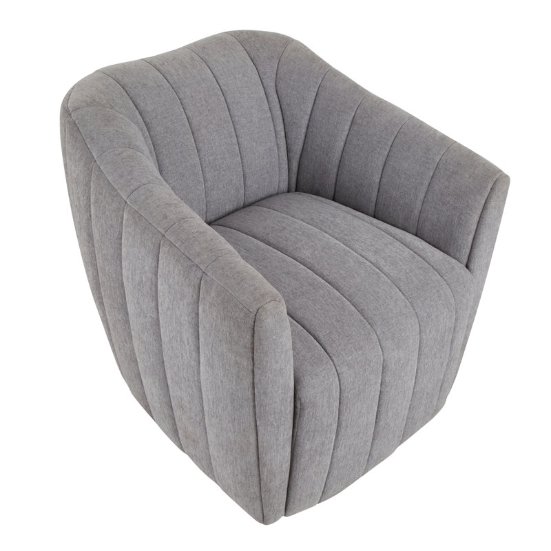 Fauteuil d'appoint pivotant Finley, Gris