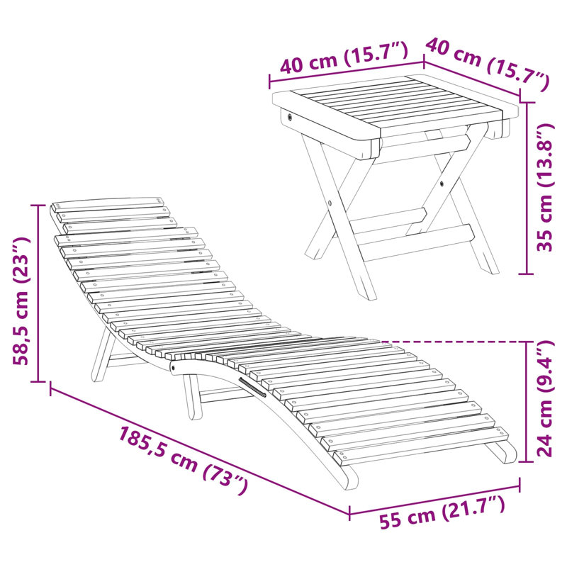 198cm Long Single Chaise