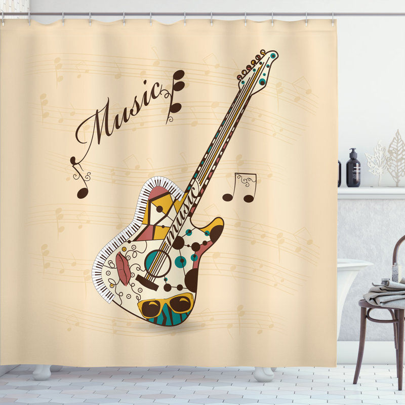 Shower Curtain with Hooks Included, 75"H x 69"W