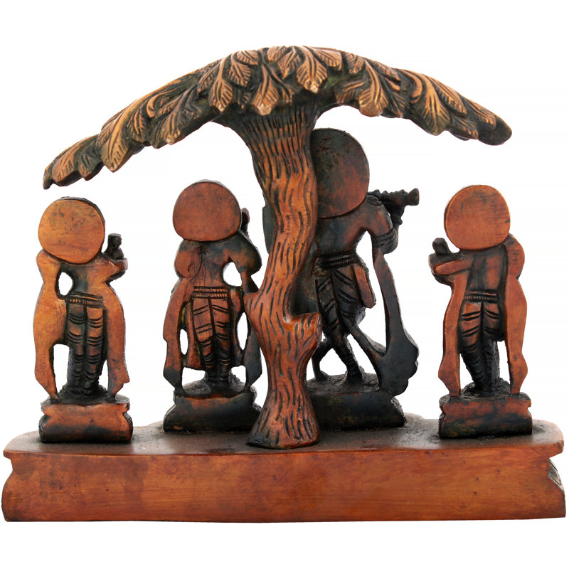 Figurine Shri Krishna avec Radha et Gopis