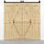Double Bi-Fold Solid Pine Wood Barn Door-125228934
