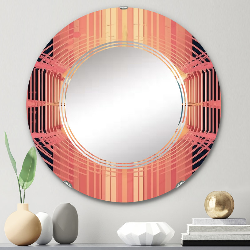 Ferb - Miroir mural moderne rond, 24 po x 24 po