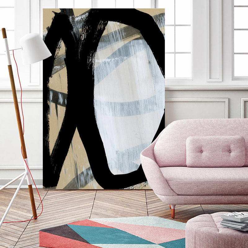 "Bold Black On White No1" par Cartissi, H 72 po x l 48 po