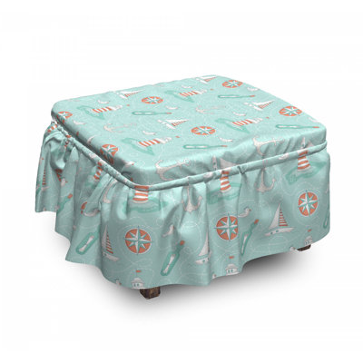 Housse pour repose-pieds font dashed trace font
