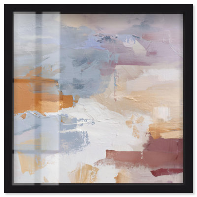 «Harbor Hues III Shadowbox Print Sunset» par Art Remedy, cadre noir, 31 x 31