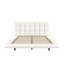 Lit plateforme capitonné avec éclairage DEL, lit suspendu moderne avec tête de lit capitonnée bouclée, sommier à lattes en bois, sans sommier tapissier.-1024624668